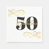 50 en Fabulous 50th Birthday Party Servet (Voorkant)