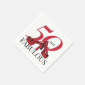 50 en Fabulous 50th Birthday Party Servet (Hoek)