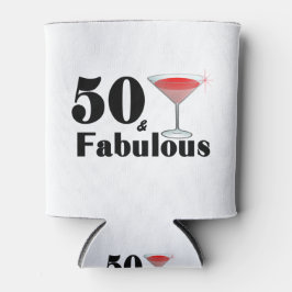 50 en Fabulous 50th Birthday - persoonlijk Blikjeskoeler