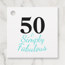 50 en Fabulous 50th Birthday Quote Bedankjes Labels