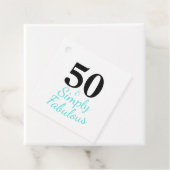 50 en Fabulous 50th Birthday Quote Bedankjes Labels (In situ)