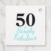 50 en Fabulous 50th Birthday Quote Bedankjes Labels (Achterkant)