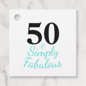 50 en Fabulous 50th Birthday Quote Bedankjes Labels (Voorkant)