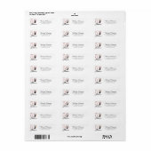 50 en Fabulous 50th Birthday Return Address Label (Full Sheet)