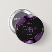 50 en Fabulous 50th Birthday Ronde Button 5,7 Cm (Voorkant /achterkant)