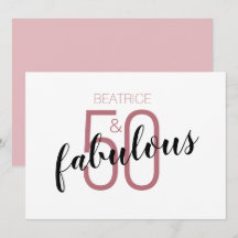 50 en Fabulous 50th Birthday Roos Gold