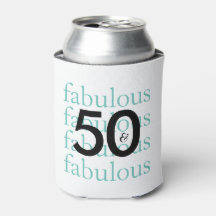 50 en Fabulous 50th Birthday Theme Koelbox