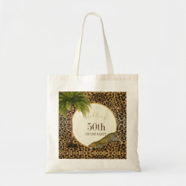 50 en Fabulous 50th Cruise Leopard Print Tote Bag