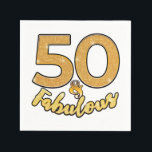 50 en Fabulous 50th Gold Effect Birthday Party Servet<br><div class="desc">Viel je 50ste met dit 50-jarige verjaardagsontwerp. Het ontwerp is modern,  helder en leuk</div>