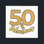 50 en Fabulous 50th Gold Effect Birthday Party Servet<br><div class="desc">Viel je 50ste met dit 50-jarige verjaardagsontwerp. Het ontwerp is modern,  helder en leuk</div>