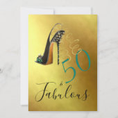 50 en Fabulous 5eth Elegant Gold Stylish Chic Kaart (Voorkant)