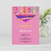 50 en Fabulous 80's Retro Kaart (Staand voorkant)