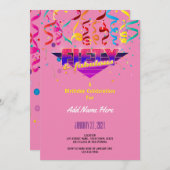 50 en Fabulous 80's Retro Kaart (Voorkant / Achterkant)