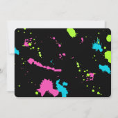 50 en Fabulous 80s Retro Paint Splatter Birthday Kaart (Achterkant)