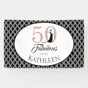50 en Fabulous Aangepaste 50e verjaardag Spandoek