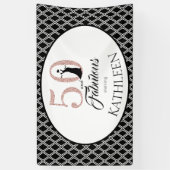 50 en Fabulous Aangepaste 50e verjaardag Spandoek (Verticaal)