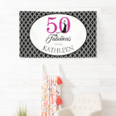 50 en Fabulous Aangepaste 50ste verjaardag Spandoek (Insitu)