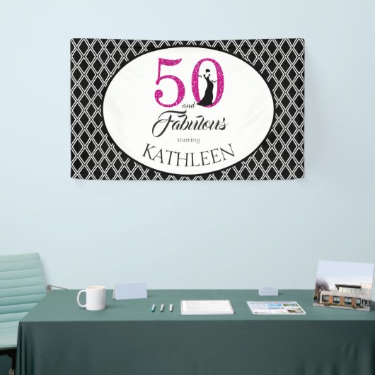50 en Fabulous Aangepaste 50ste verjaardag Spandoek (Beurs)