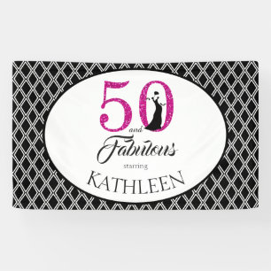 50 en Fabulous Aangepaste 50ste verjaardag Spandoek