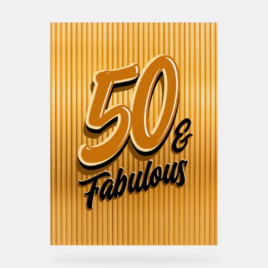 50 en Fabulous Acryl Bord (Voorkant)