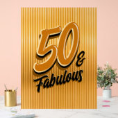50 en Fabulous Acryl Bord (Huwelijk)