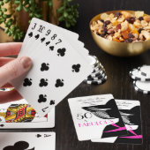 50 en Fabulous Art Deco Elegant 50th Birthday Speelkaarten (Insitu)