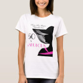 50 en Fabulous Art Deco Elegant 50th Birthday T-shirt (Voorkant)
