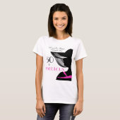50 en Fabulous Art Deco Elegant 50th Birthday T-shirt (Voorkant volledig)