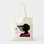50 en Fabulous Art Deco Elegant 50th Birthday Tote Bag (Voorkant)