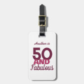 50 en Fabulous Bagagelabel (Voorkant verticaal)