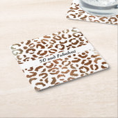 50 en Fabulous Big Cat Print Abstract Kartonnen Onderzetters (Schuin)