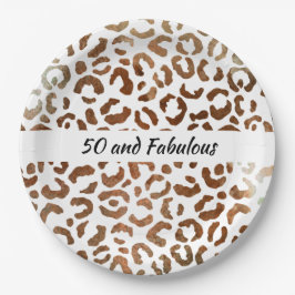 50 en Fabulous Big Cat Print Abstract Papieren Bordje