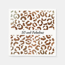 50 en Fabulous Big Cat Print Abstract Servet