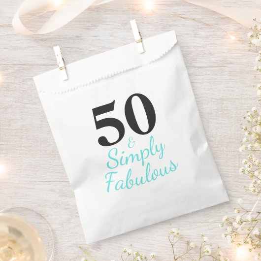 50 en Fabulous Birthday Bedankzakje (Geknipt)