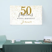 50 en Fabulous Birthday Elegant Gold en Black Spandoek (Beurs)