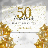 50 en Fabulous Birthday Elegant Gold en Black Spandoek
