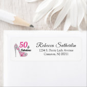 50 en Fabulous Birthday Etiket (Insitu)