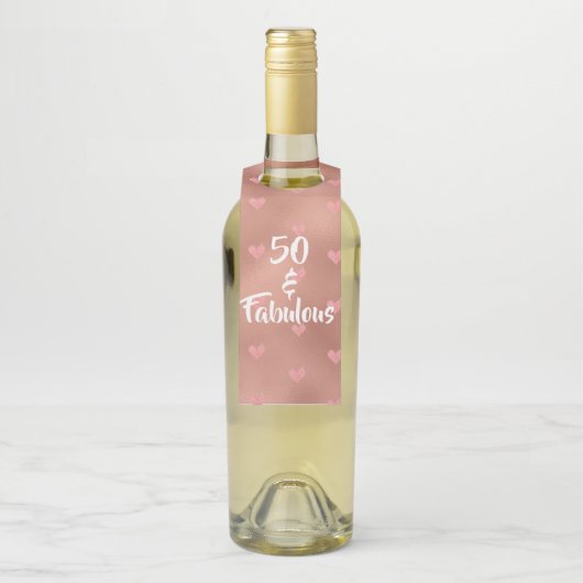 50 en Fabulous Birthday Flessenhanger (Op fles)