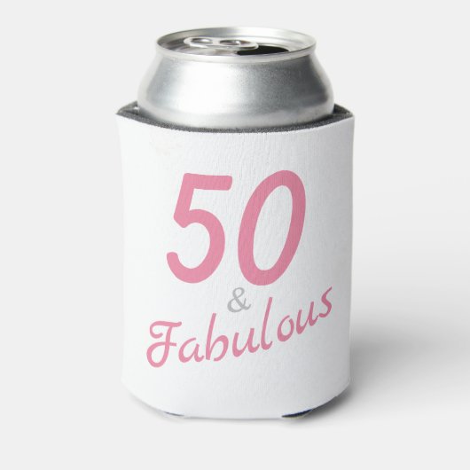 50 en Fabulous Birthday Foam Koelbox Blikjeskoeler (Blikje Achterkant)