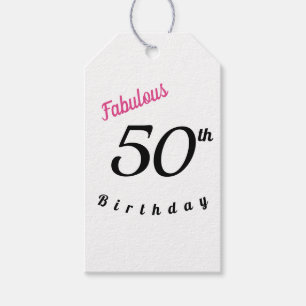 50 en Fabulous Birthday Gift Labels Cadeaulabel