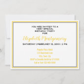 50 en Fabulous Birthday  Girly Flowers Kaart (Achterkant)