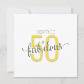 50 en Fabulous Birthday Gold Typografie (Voorkant)