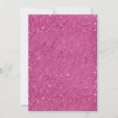 50 en Fabulous Birthday Hot Pink Sparkle Tinsel Kaart (Achterkant)