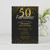 50 en Fabulous Birthday Kaart (Staand voorkant)