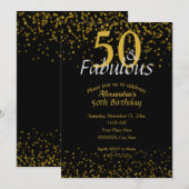 50 en Fabulous Birthday Kaart (Voorkant / Achterkant)