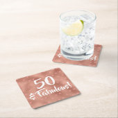 50 en Fabulous Birthday Kartonnen Onderzetters (Insitu)