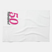 50 en Fabulous Birthday Kitchen Towel Theedoek (Horizontaal)