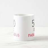 50 en Fabulous Birthday Koffiemok (Center)