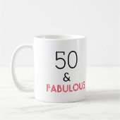 50 en Fabulous Birthday Koffiemok (Links)