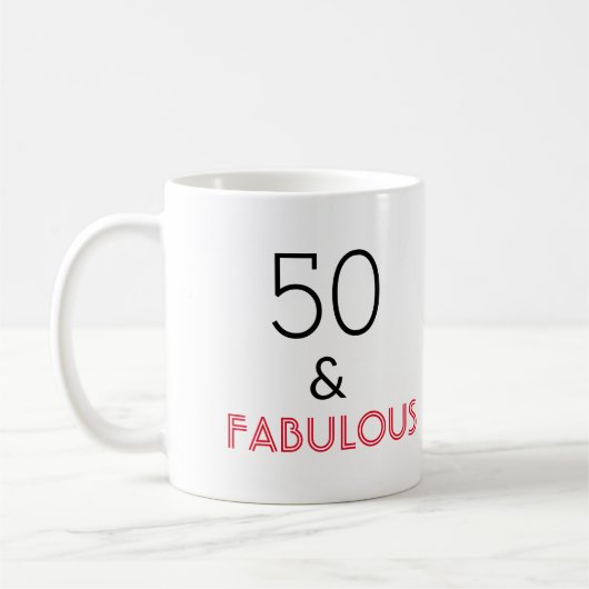 50 en Fabulous Birthday Koffiemok (Links)